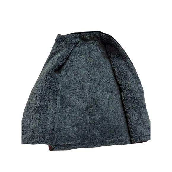 Buffalo David Bitton vest child L 14 16 or women S reversible plaid or fleece - Picture 9 of 12